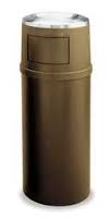 Rubbermaid Ash/Trash Container, Brown, 25 Gal.