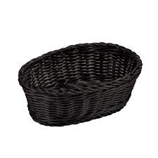 Tablecraft Oval Basket, Black, 9-1/4" x 6-1/4"