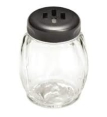 Tablecraft Plastic Swirl Shaker, Black Slot Top, 6 oz