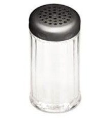 Tablecraft Plastic Shaker, Black Perf Top, 12oz.