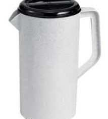 Tablecraft Pitcher w/ Black Lid, 2-1/2 Qt
