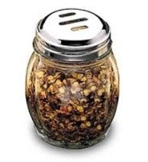 Tablecraft Plastic Swirl Shaker, Slot Top, 6 oz