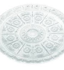 Tablecraft Round Cristalware Tray, 13"
