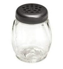 Tablecraft Plastic Shaker, Black Perf Top, 6 oz