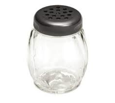 Tablecraft Plastic Shaker, Black Perf Top, 6 oz