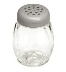 Tablecraft Plastic Swirl Shaker, Gray Perf Top, 6 oz