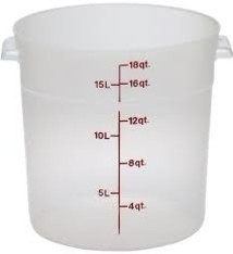 Cambro Food Storage Container, 18 Qt