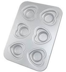 Fat Daddio's Crown Muffin Pans (1/2 Doz), 6 Cavities