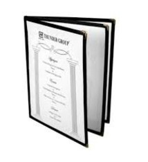 Thunder Group 3 Page Menu Holder, Black, 8-1/2" x 11"
