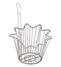Thunder Group Taco Salad Bowl Fryer Basket, 8" x 5" Deep