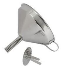 Thunder Group Funnel w/Removable Strainer, S/S, 6"