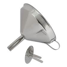 Thunder Group Funnel w/Removable Strainer, S/S, 6"