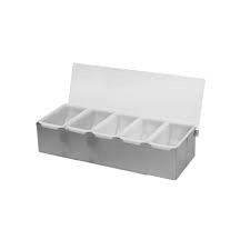 Thunder Group Condiment Dispenser, S/S, 5 Compartment