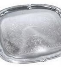 Winco Oblong Chrome Pltd Tray, 19.5" x 12.5"