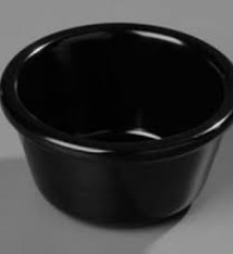 Winco Melamine Ramekins, Black, 3 oz (1 Doz)