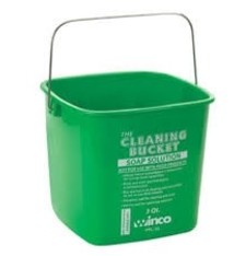 Winco Cleaning Bucket, 3 Qt, Green