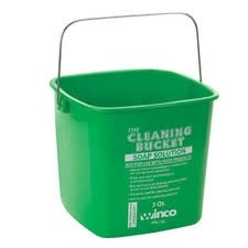 Winco Cleaning Bucket, 3 Qt, Green