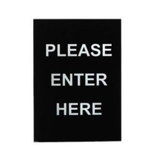 Winco Stancion Sign "PLEASE ENTER HERE"