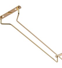 Update International Glass Rack, Brass Pltd, 16"