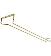 Update International Glass Rack, Brass Pltd, 24"