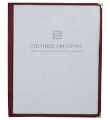 Thunder Group Single Menu Cover, Maroon, 8-1/2" x 11"