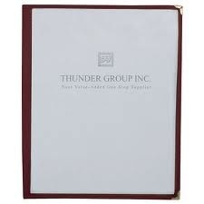 Thunder Group Single Menu Cover, Maroon, 8-1/2" x 11"