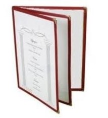 Thunder Group 3 Page Menu Cover, Maroon, 8-1/2" x 11"
