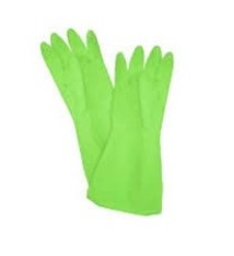 Thunder Group Latex Gloves, Green, Large