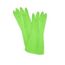 Thunder Group Latex Gloves, Green, Large