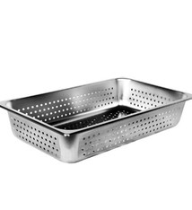 Thunder Group Steam Table Pan, Perf, S/S, Full, 2" Deep