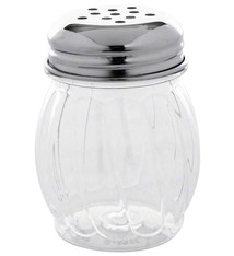 Tablecraft Plastic Swirl Shaker, Perf Top, 6 oz