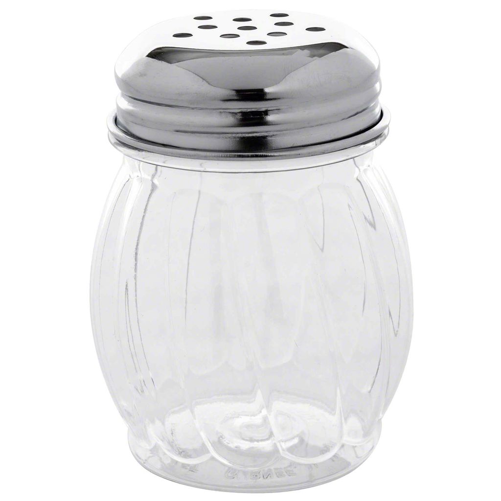 Tablecraft Plastic Swirl Shaker, Perf Top, 6 oz