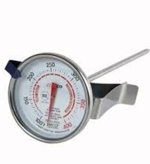 Winco Deep Fry/Candy Thermometer, 2" Dial
