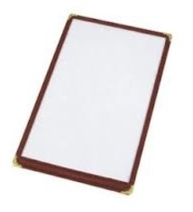 Winco Single Menu Cover, Maroon, 14" x 8-1/2"