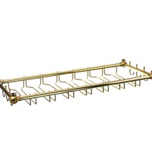 Update International Glass Rack, Brass Pltd, 36" x 14"