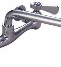 BK Resources Splash Mount Faucet, 10" Spout