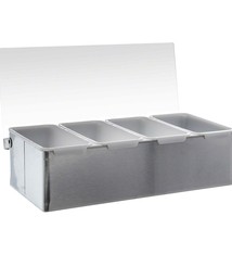 Thunder Group Condiment Dispenser, S/S, 4 Compartment
