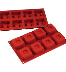 Fat Daddio's Dimpled Square, Silicone, 8 Cavities