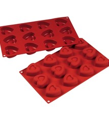 Fat Daddio's Dimpled Heart, Silicone, 12 Cavities