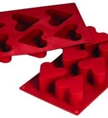 Fat Daddio's Hearts, Silicone, 6 Cavities