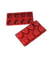 Fat Daddio's Hearts Mold, Silicone, 8 Cavities
