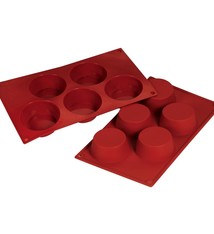 Fat Daddio's Muffin Mold, Silicone, 5 Cavities