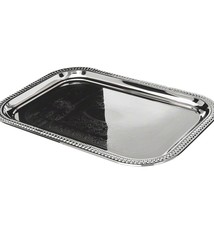 Update International Oblong Chrome Pltd Tray, 18" x 12"