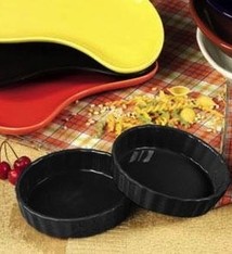CAC Quiche Dish, 5.5 oz, BLack (2 Doz)