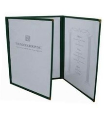 Thunder Group Triple Menu Cover, Black, 8-1/2" x 11"