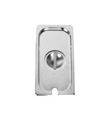 Thunder Group Steam Table Pan Cover w/ Slot, S/S, 1/4 Size