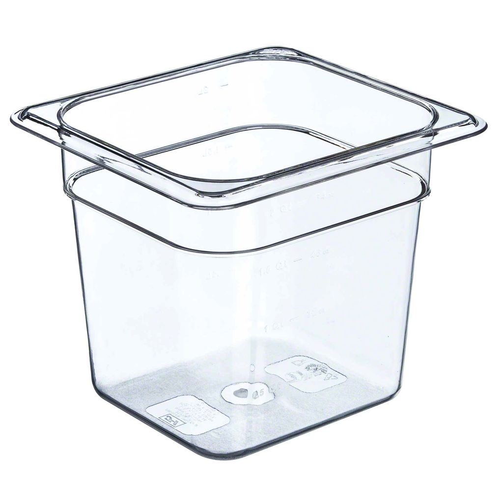 Thunder Group Food Storage Container, 1/6 Size, 6" Deep