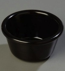 Winco Melamine Ramekins, Black, 4 oz (1 Doz)