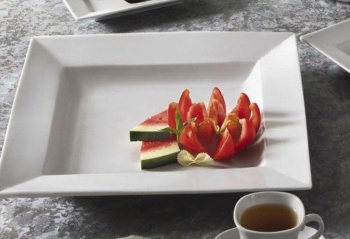 CAC Pasta Plate, PRINESQUARE, 10.5" (1 Doz)