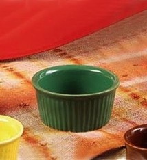 CAC Ramekins, Green, 3 oz (4 Doz)